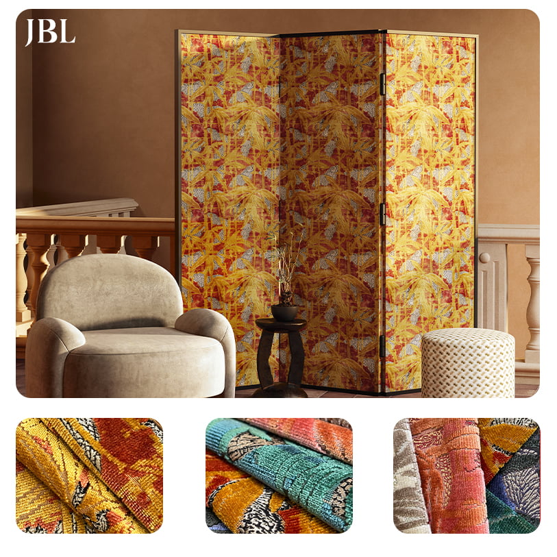 JBL висококачествена модна кадифена материя, нова колекция, луксозен дизайн Morden Style Jacquard Velvet за диван